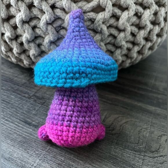 Handmade Crochet Mushroom Stuffy - Picture 4 of 9